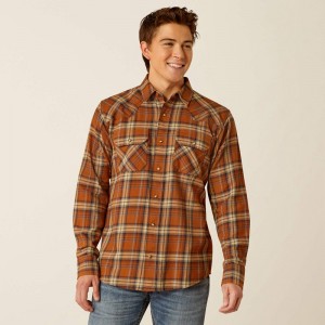 Roasted Pecan Ariat Haiden Retro Fit Shirt | 45HXKSEFA