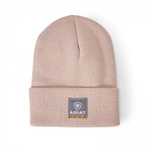 Rose Smoke Ariat Rebar Beanie | 06WHSYBQN