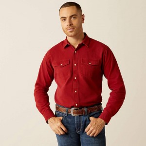 Rosewood Ariat Jurlington Retro Fit Shirt | 69BIGLMFX