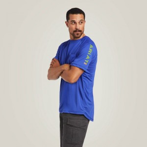 Royal Blue Ariat Rebar Heat Fighter T-Shirt | 75RGNPBVE