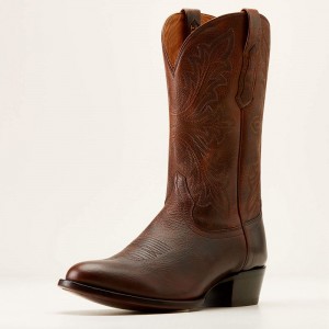 Saddle Brown Bison Ariat Bench Made James Western Boot | 14JKEUGWT