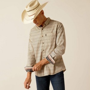 Sandshell Ariat Marvin Stretch Modern Fit Shirt | 01OWJLUSM