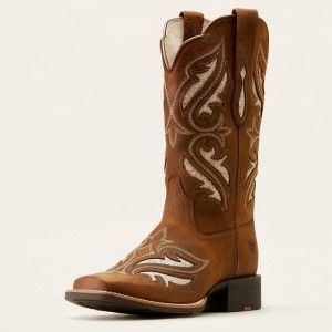 Sassy Brown Ariat Round Up Bliss Western Boot | 93TKDRQCF