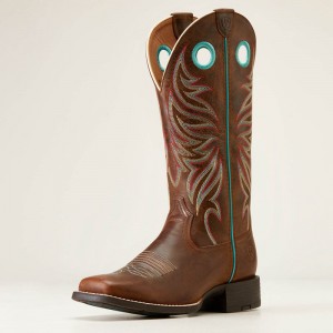 Sassy Brown Ariat Round Up Ryder Western Boot | 13RFJCLQG