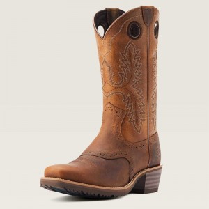 Sorrel Crunch Ariat Hybrid Roughstock Square Toe Cowboy Boot | 10BNSEDTU