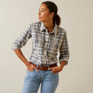 String Plaid Ariat Rebar Flannel Durastretch Work Shirt | 53ZTIPNMO