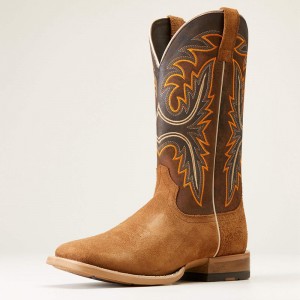 Suntan Roughout Ariat Brushrider Western Boot | 62MVEDWZI