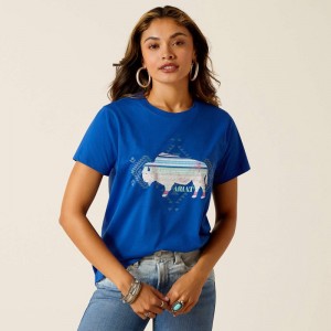 Surf The Web Ariat Buffalo T-Shirt | 27MSXIGKE