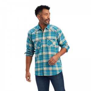 Sylvan Teal Ariat Handley Retro Fit Shirt | 54VXLQHZY