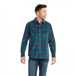 Sylvan Teal Ariat Hawkeye Corduroy Retro Fit Shirt | 47IGHUJAY