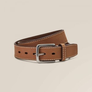 Tan Ariat Simple Embroidery Belt | 18YKWQICL