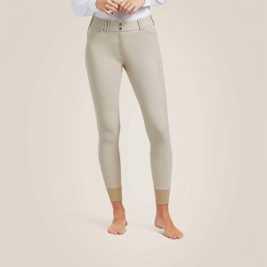 Tan Ariat Tri Factor Grip Knee Patch Breech | 21HAEIDFW