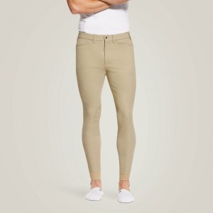 Tan Ariat Tri Factor Grip Knee Patch Breech | 18RTMHBXY