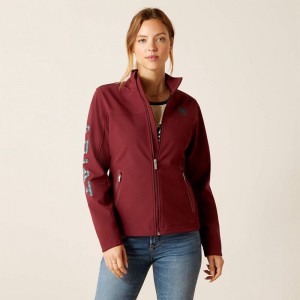 Tawny Port/Baja Ariat New Team Softshell Jacket | 46QAKVZHT