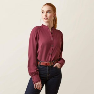 Tawny Port Ariat Clarion Blouse | 81KZFIAOE