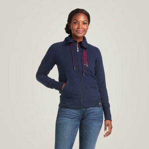 Team Ariat Team Logo Full Zip Sweatshirt | 29WYCOJZP