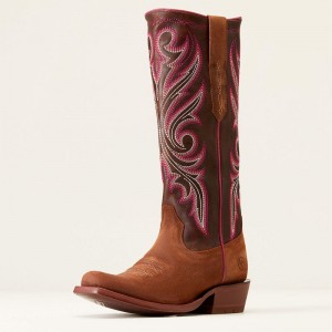 Terracotta Roughout Ariat Futurity Starlight Stretchfit Western Boot | 98EVZRHCP