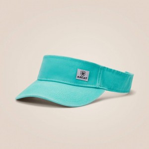 Turquoise Ariat Offset Box Logo Visor | 72UFBYMPH