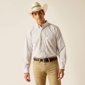 White Ariat Kade Classic Fit Shirt | 69FTUOHSI