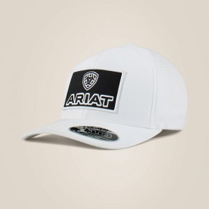 White Ariat Large Logo Patch Cap | 04DJBXHOV