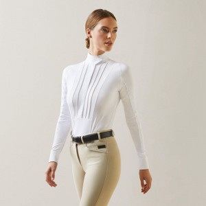 White Ariat Luxe Show Shirt | 39GIHXZTC