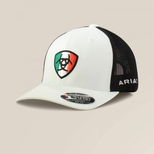 White Ariat Mexico Shield Logo Cap | 51ALJXTOF