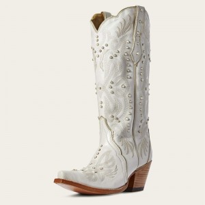 White Ariat Pearl Western Boot | 81KPHYTVL