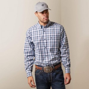 White Ariat Pro Series Norbert Classic Fit Shirt | 25BNLWXTJ