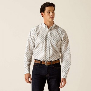 White Ariat Rocco Classic Fit Shirt | 59UZQDXFC