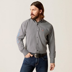 White Ariat Team Whitt Classic Fit Shirt | 89QZJTMNB