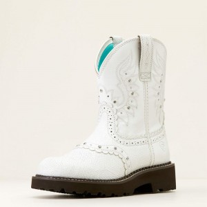 White Snake Emboss Ariat Gembaby Western Boot | 02WTMXJNE