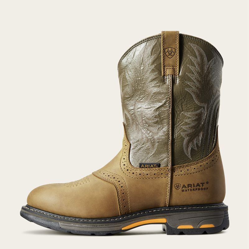 Aged Bark Ariat Workhog Waterproof Work Boot | 85OFMZUKC