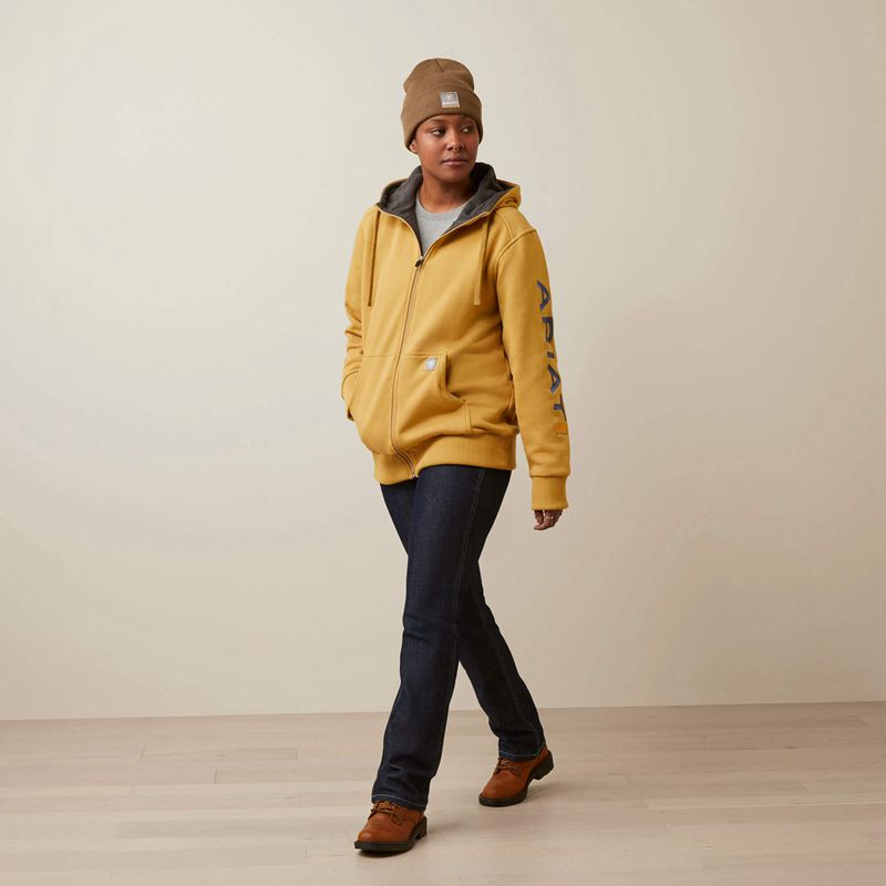 Antelope Ariat Rebar All-Weather Full Zip Hoodie | 95VTXMGDF