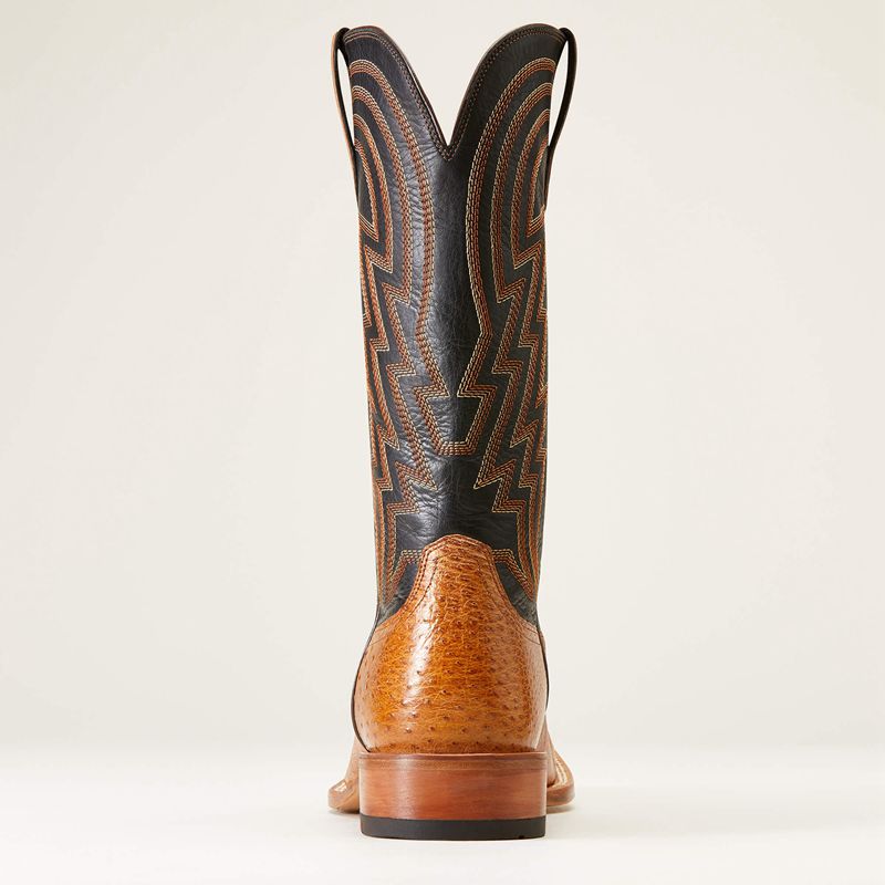 Antique Tan Smooth Quill Ostri Ariat Haywire Cowboy Boot | 53XYHTAUP