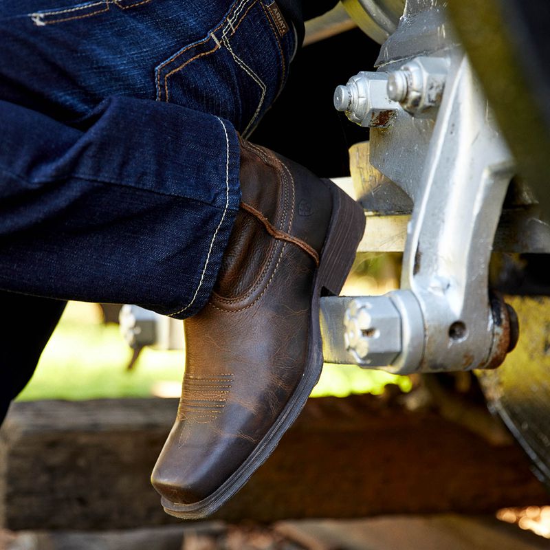 Antiqued Grey Ariat Rambler Western Boot | 49VQDBHYC