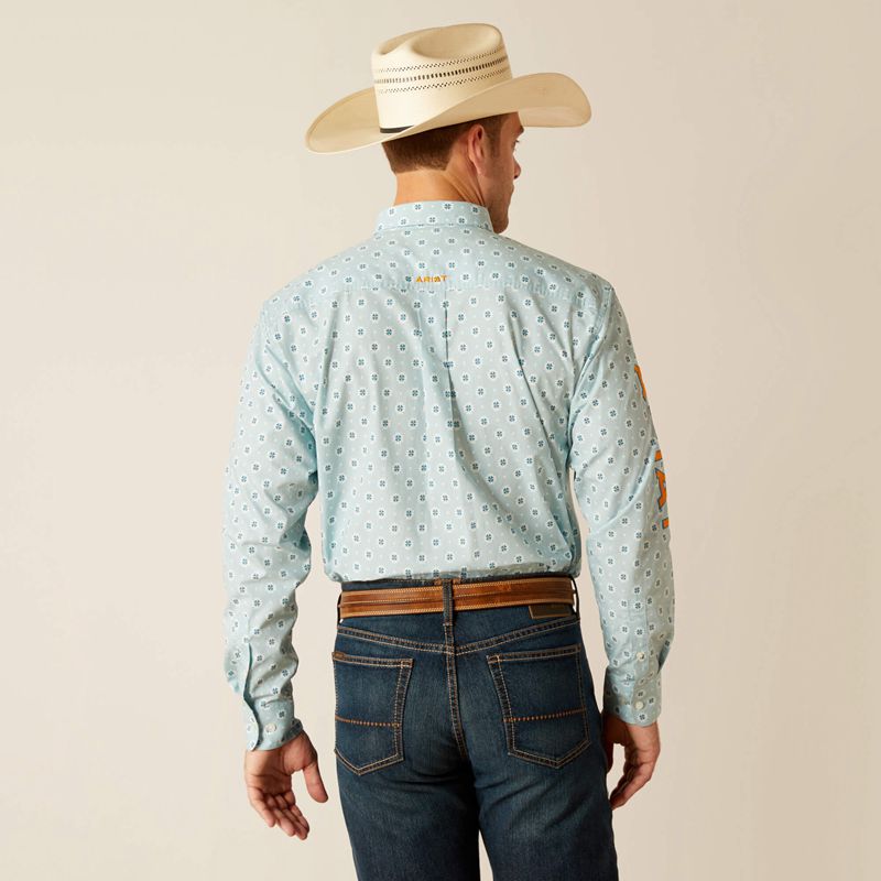 Aqua Ariat Team Colton Classic Fit Shirt | 05HLMBXJS