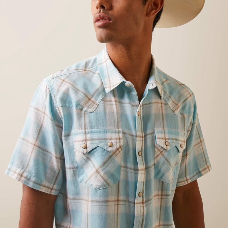 Aquatic Ariat Halbertson Retro Fit Shirt | 47GHCUTSL