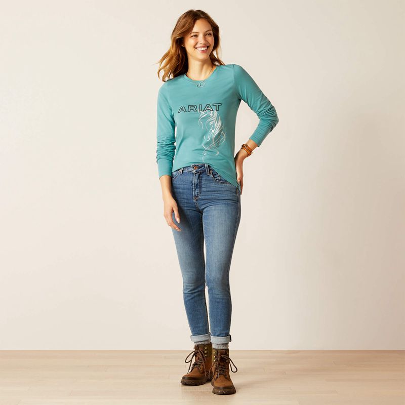 Arctic Ariat Silhouette T-Shirt | 83XEBFGLY