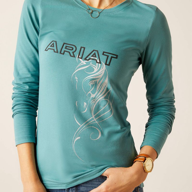 Arctic Ariat Silhouette T-Shirt | 83XEBFGLY