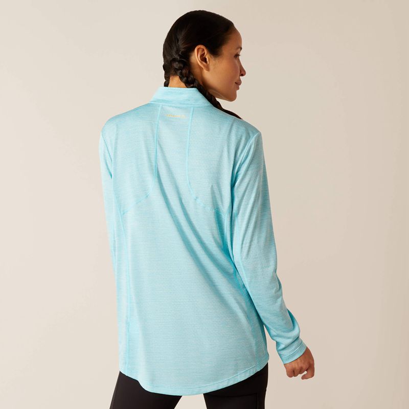 Arctic Blue Ariat Rebar Evolution 1/2 Zip Top | 95HLATWMU