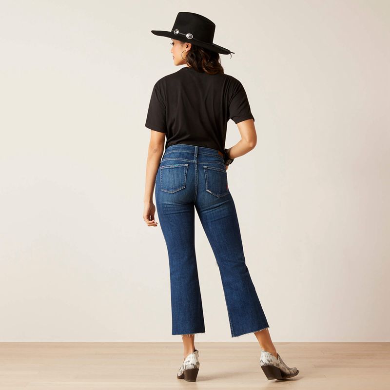 Athena Ariat High Rise Caroly Flare Crop Jean | 79WMNKRST