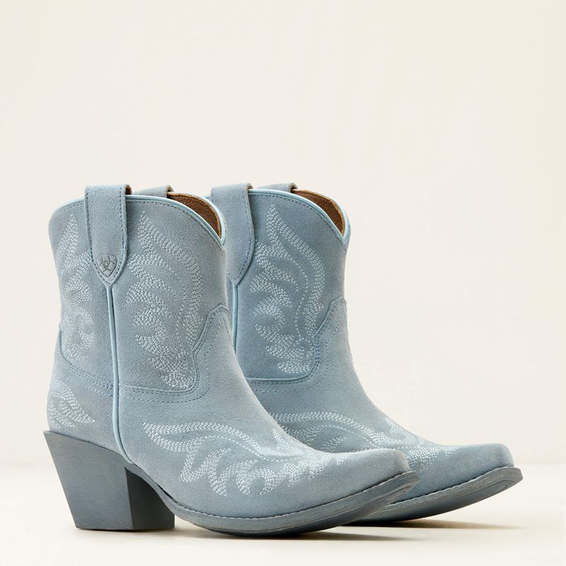 Baby Blue Jean Suede Ariat Chandler Western Boot | 03HCYIWLR