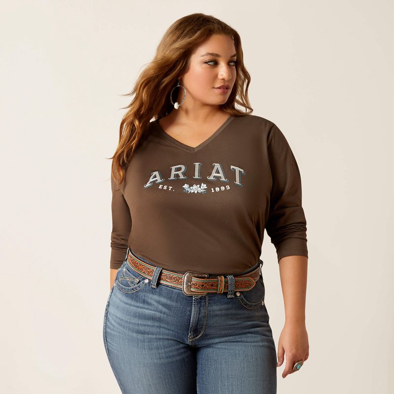 Banyan Bark Ariat Flora Tee | 45PXZNJFY