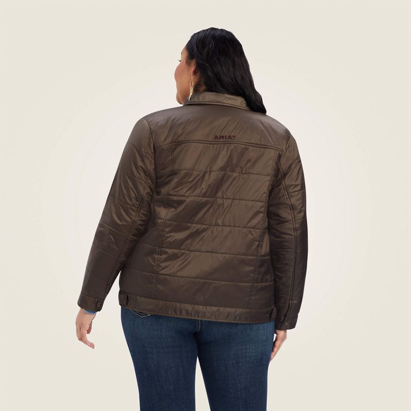 Banyan Bark Ariat Puffer Trucker Insulated Jacket | 98XYSRDQA