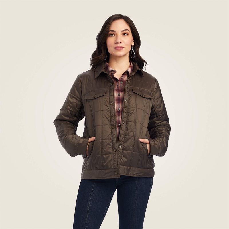 Banyan Bark Ariat Puffer Trucker Insulated Jacket | 98XYSRDQA