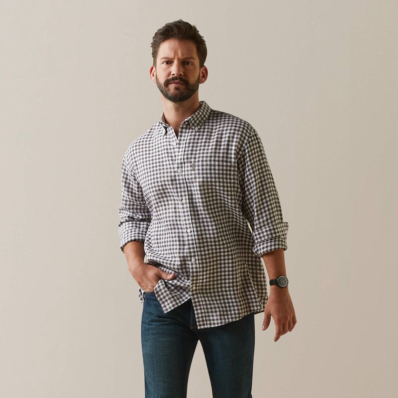 Banyan Bark Check Ariat Sonoma Shirt | 97GFNRVKT