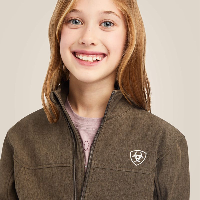 Banyan Bark Heather Ariat New Team Softshell Jacket | 01PJRFAQD