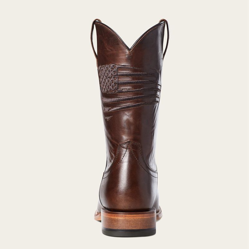 Bar Top Brown Ariat Circuit Patriot Square Toe Western Boot | 25YBPDMXU