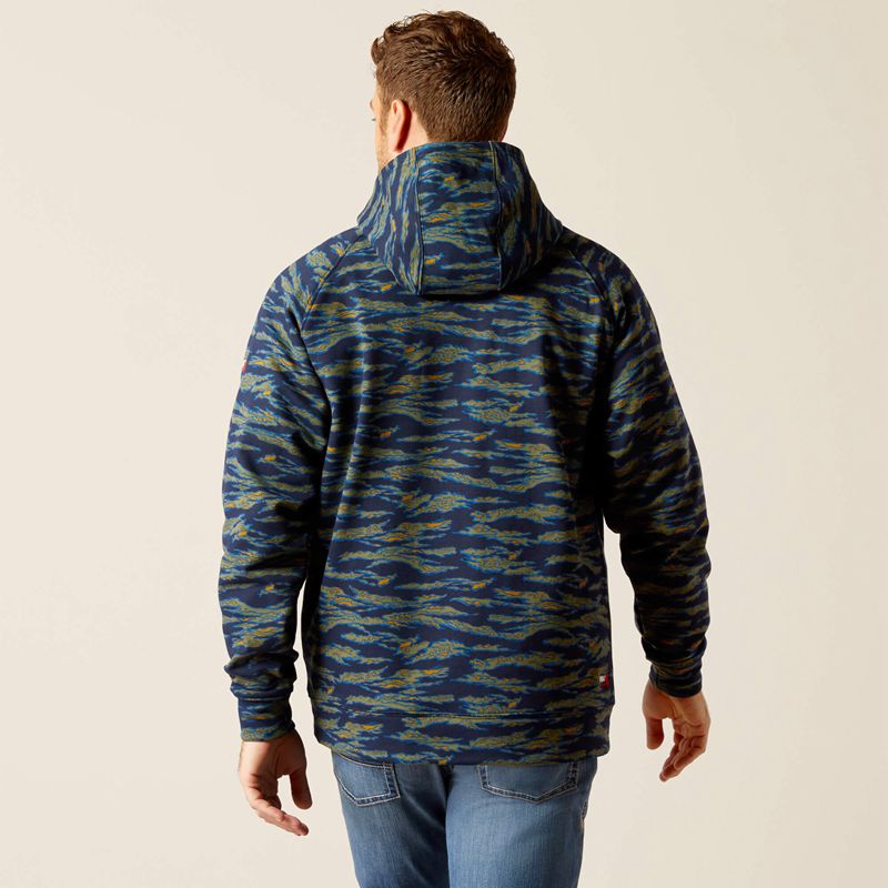 Baritone Blue Camo Ariat Fr Smoke Hoodie | 37JBUGMOR