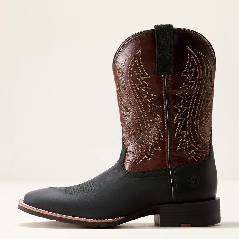 Basic Black/Mahogany Ariat Sport Big Country Cowboy Boot | 05XAMYLHR